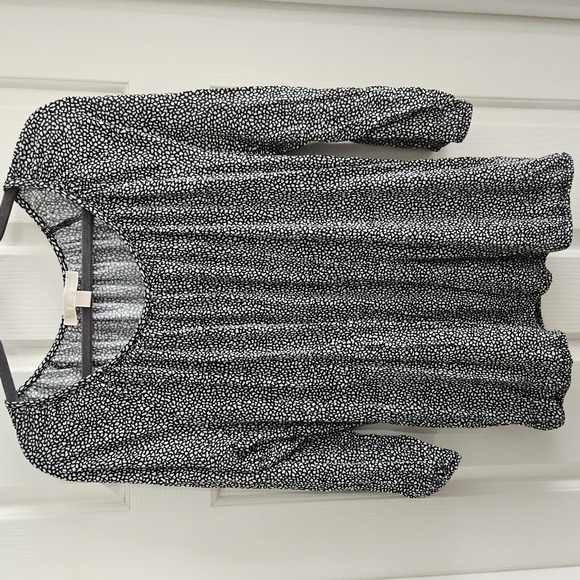 MICHAEL Michael Kors 3/4 sleeve scoop neck peasant top, women's large - Picture 1 of 10